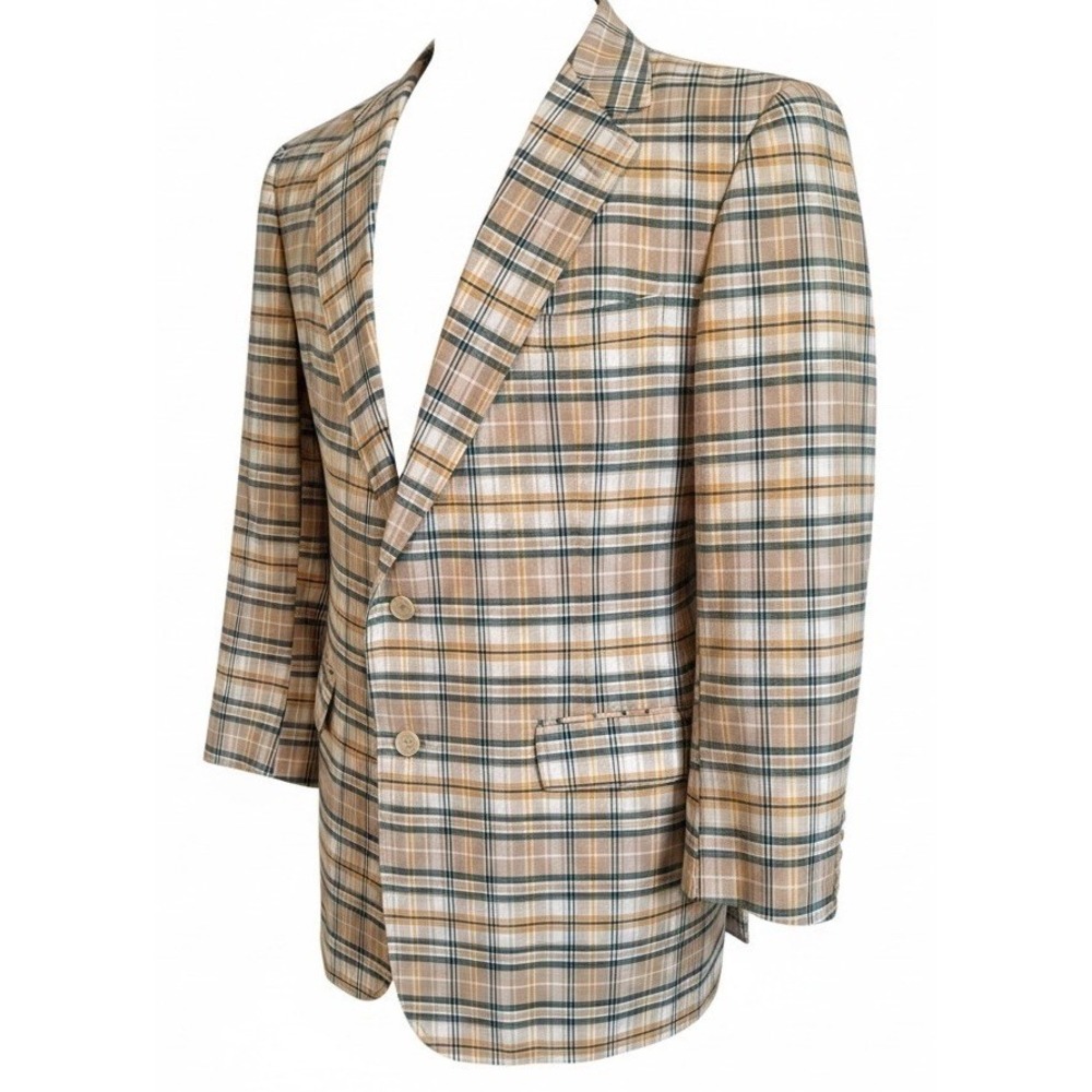 Vintage Cricketeer Blazer Sport Coat Mens Sz 40R Multi Color Plaid Jacket 70s